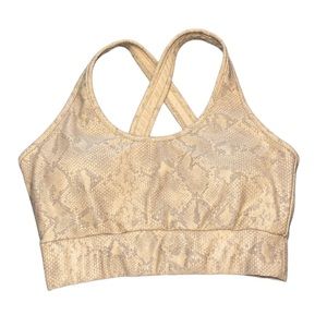 Electric Yoga Python Sports Bra - Nude / Gold